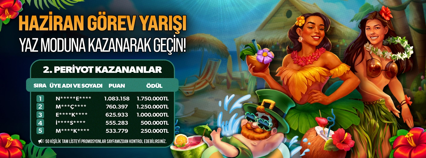Haziran Slot Görev Yarışı kazananlar